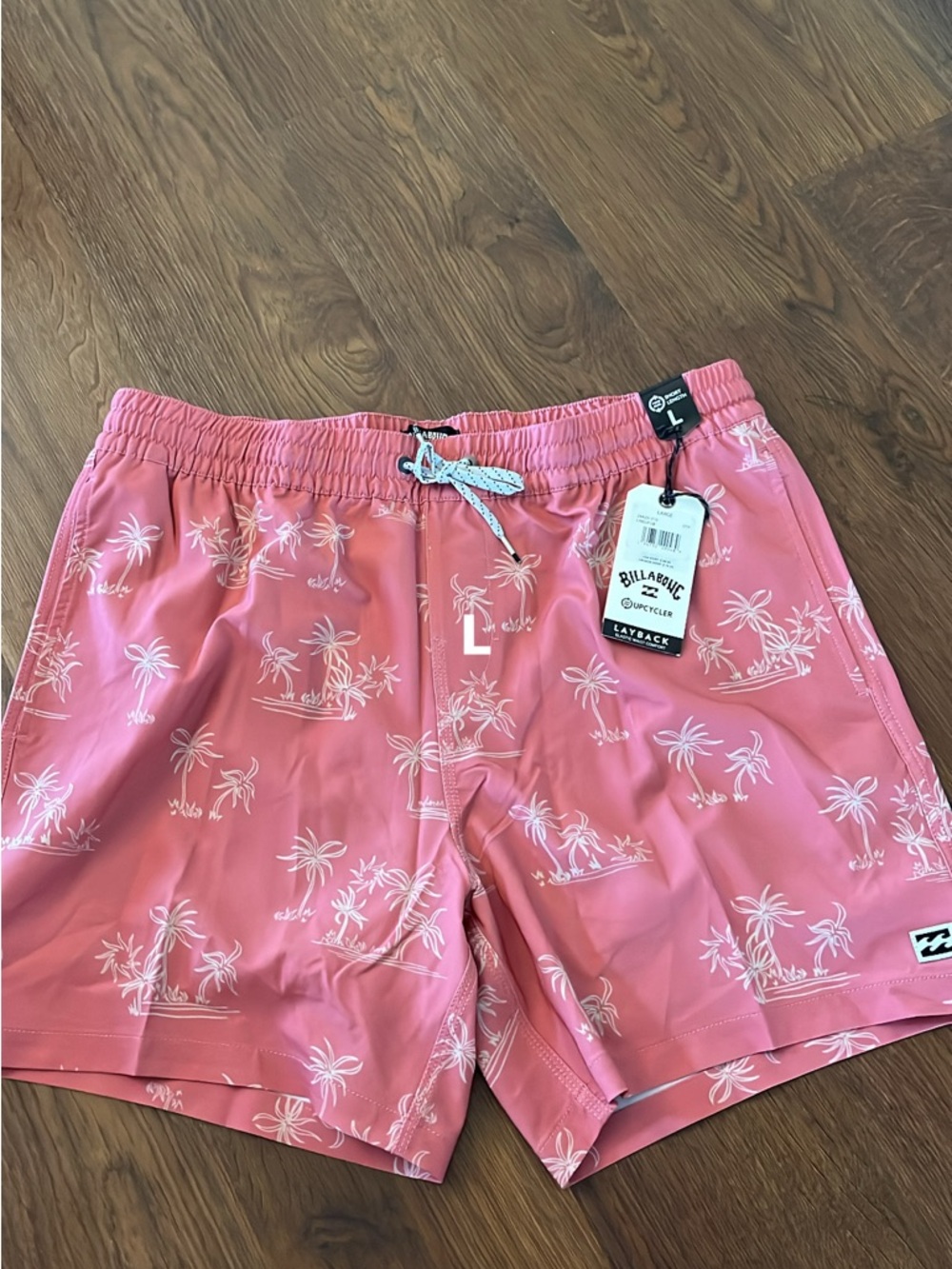 Billabong Pink Palm Print Swim Shorts